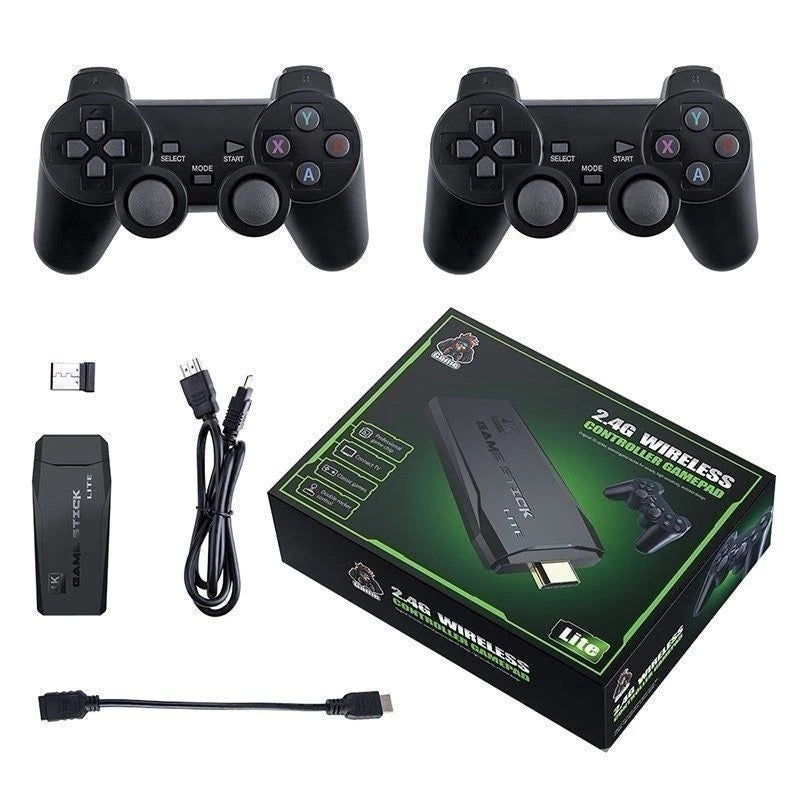 Video game Stick 4K Com 20000 Jogos 2 Controles Sem Fio Console Portatil Jogos Retro Video Game