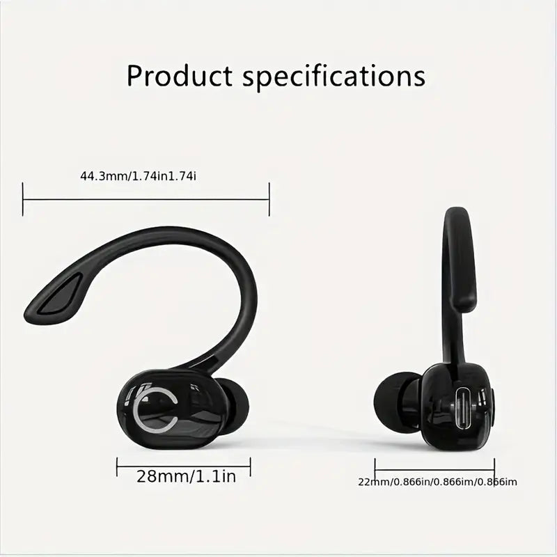 Fones de Ouvido TWS Sem Fio: Headset Intra-Auricular Com Display LED, Controle Touch e Bateria Polímero para iOS/Android