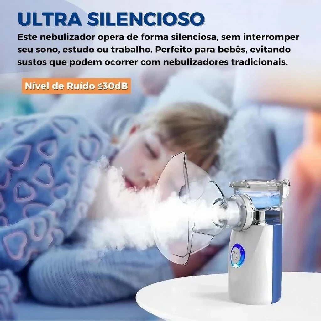 Inalador Nebulizador Portátil Ultrassônico Para Crianças E Adultos