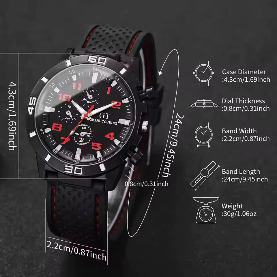 Relógio Digital Esportivo Masculino Resistente À Água - Pulseira De Silicone