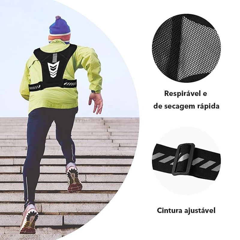 Colete De fitness Esportivo Refletivo De Corrida Respirável No Peito