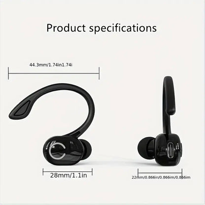Fones de Ouvido TWS Sem Fio: Headset Intra-Auricular Com Display LED, Controle Touch e Bateria Polímero para iOS/Android