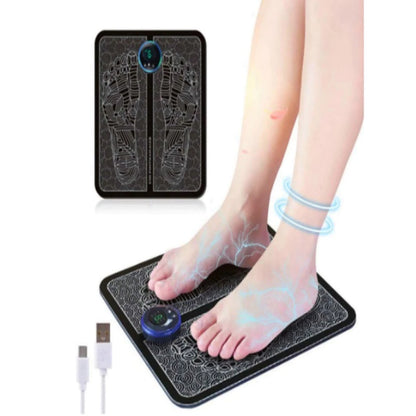 Kit Tapete Massageador Elétrico Para Pés + Mini Massageador Elétrico Portátil