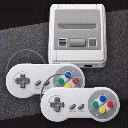 Video Game Classic Super Nintendo Mini SNES Com 2 Controles 8 Bits 620 Jogos Original