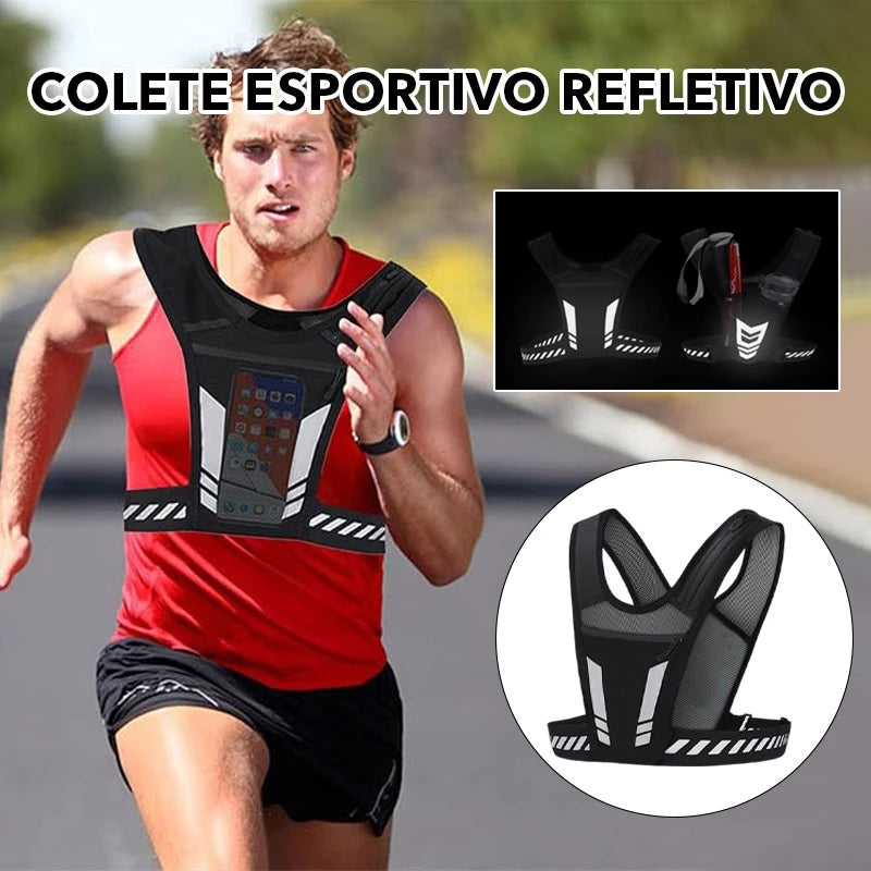 Colete De fitness Esportivo Refletivo De Corrida Respirável No Peito