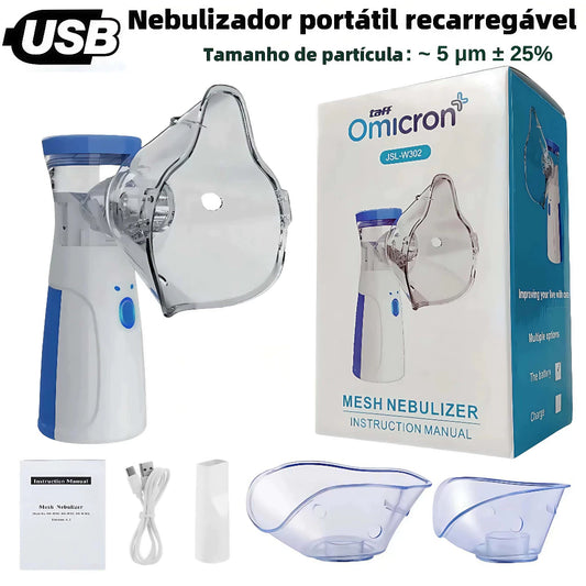 Inalador Nebulizador Portátil Ultrassônico Para Crianças E Adultos