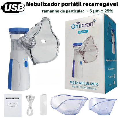 Inalador Nebulizador Portátil Ultrassônico Para Crianças E Adultos