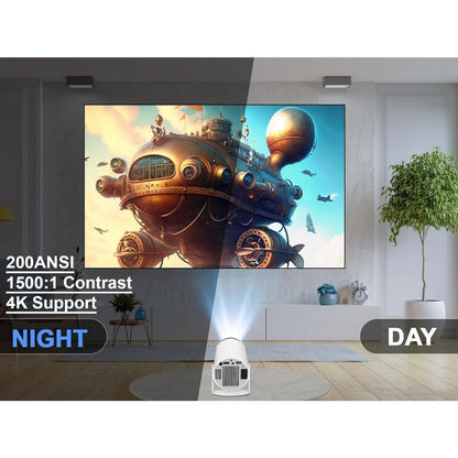Projetor HY300 Original Portátil Smart Android 11 4K Ultra HD HDMI Wifi Bluetooth Alto Falante Embutido