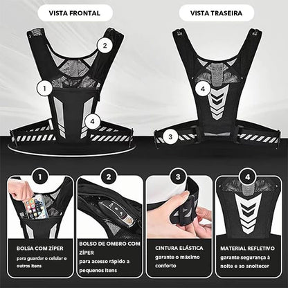 Colete De fitness Esportivo Refletivo De Corrida Respirável No Peito